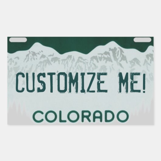  Colorado licentie bord stickers (Voorkant)
