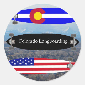 Colorado Longboarding Ronde Sticker