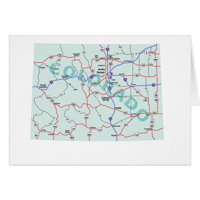 Colorado Map Blank (Voorkant Horizontaal)