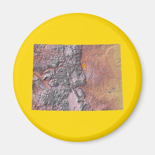 Colorado Map Magnet Magneet (Voorkant)