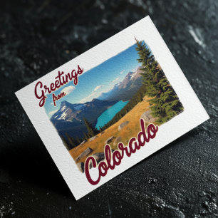  Colorado met Schilderachtig Mountain Lak Briefkaart