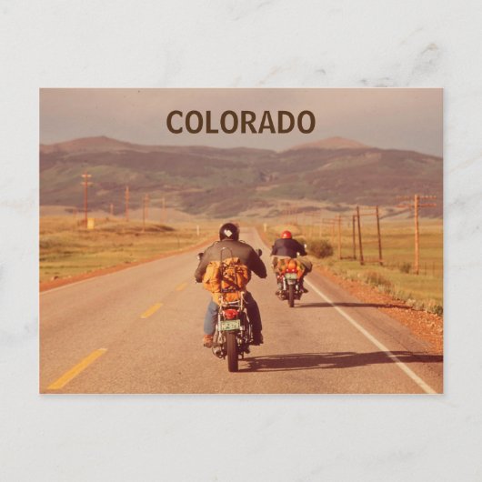 Colorado motorfietsen foto briefkaart (Voorkant)