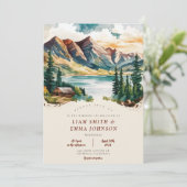 Colorado Mountain Destination Mariage Invitation (Debout devant)