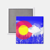 Colorado Mountain Flag Magneet (Voorkant / Achterkant)