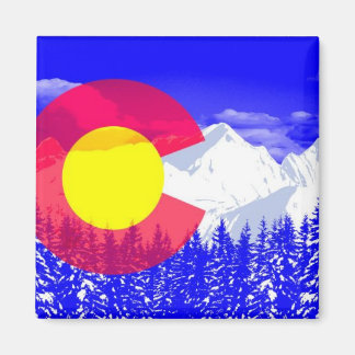 Colorado Mountain Flag Magneet