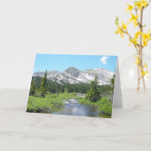 Colorado Mountain Stream Beauté Carte de voeux (Fleur jaune)