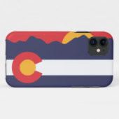 Colorado Mountain Sunset & Flag Hoesje (Achterkant (horizontaal))