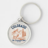 Colorado Mountain | The Centennial State Souvenir Sleutelhanger (Voorkant)