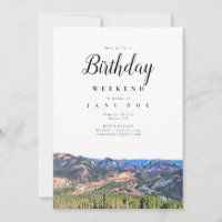Colorado Mountains Birthday Weekend Invitation