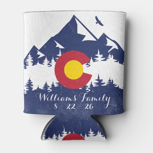 Colorado Mountains Co Vlag Souvenirs Blikjeskoeler (Voorkant)
