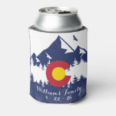 Colorado Mountains Co Vlag Souvenirs Blikjeskoeler (Blikje Achterkant)