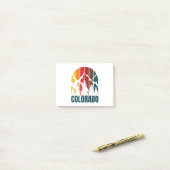 Colorado Mountains Retro Post-it® Notes (Op bureau)