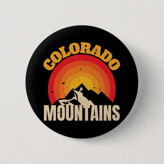 Colorado Mountains Ronde Button 5,7 Cm (Voorkant)