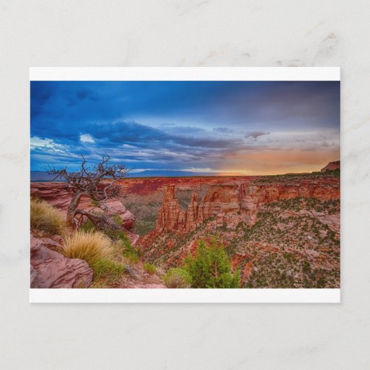 Colorado National Monument Evening Stormen Briefkaart (Voorkant)