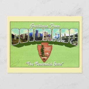 Colorado Nationale Parken Welkomstansichtkaart Briefkaart