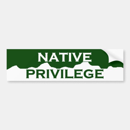 Colorado Native Privilege Bumpersticker (Voorkant)