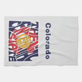 Colorado Nickname Word Art Theedoek (Horizontaal)