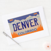 Colorado orange plaque d'immatriculation stickers (Enveloppe)
