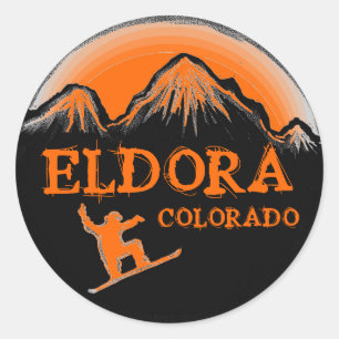 Colorado orange snowboarders autocollants