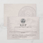 Colorado Passeport Mariage Carte RSVP (Devant / Derrière)