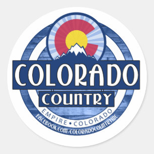 Colorado Pays rond autocollant étiquettes