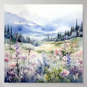 Colorado Paysage Aquarelle Poster