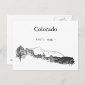 Colorado Pikes Peak Briefkaart (Voorkant / Achterkant)