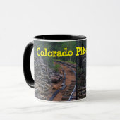 Colorado Pikes Peak Pile Pile de Bois Café Mug (Devant gauche)