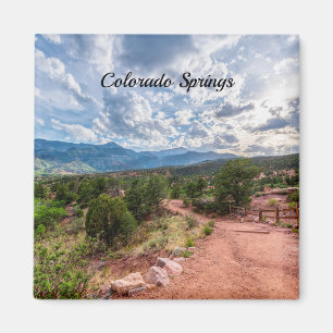 Colorado Pikes Peak Soirée Hike Magnet Carré