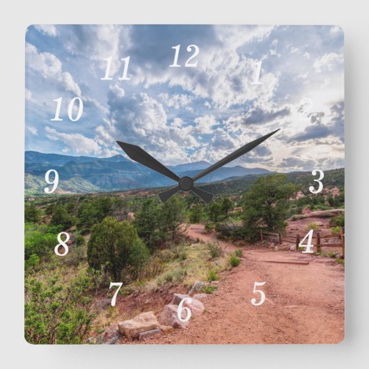 Colorado Pikes Peak Soirée Randonnée Mur Horloge (Recto)