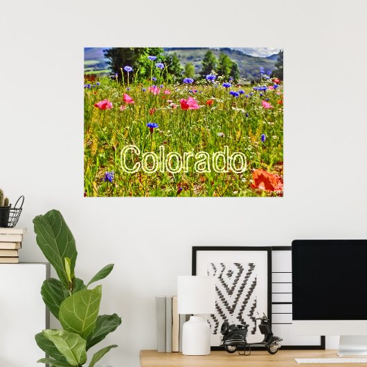 Colorado poster van wilde bloemen (Thuiskantoor)