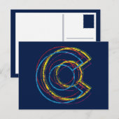 colorado pride blur briefkaart (Voorkant / Achterkant)