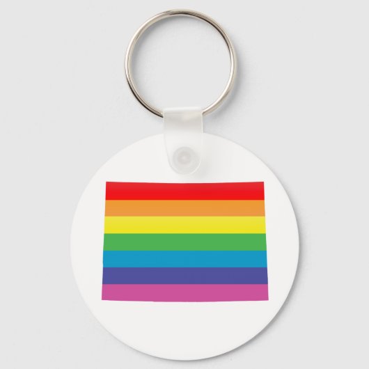 Colorado Pride. Gestreept. Sleutelhanger (Voorkant)