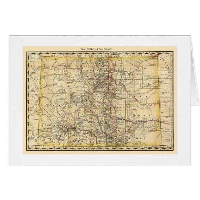 Colorado Railroad Map 1879 (Voorkant Horizontaal)