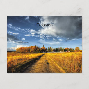 Colorado ranch in de herfst briefkaart