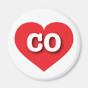 Colorado Red Heart - Ik hou van CO Magneet