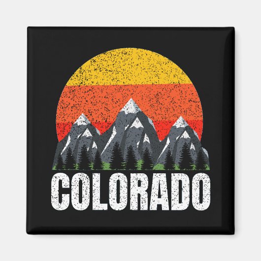 Colorado Retro Sunset Magneet (Voorkant)