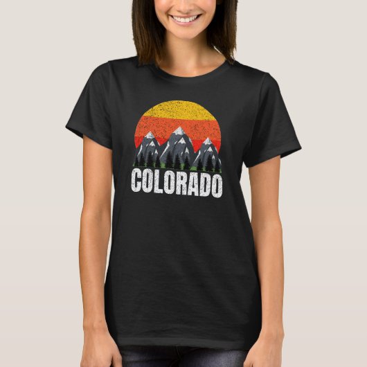 Colorado Retro Sunset T-Shirt (Voorkant)