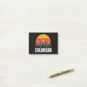 Colorado Retro Zonsondergang Post-it® Notes (Op bureau)