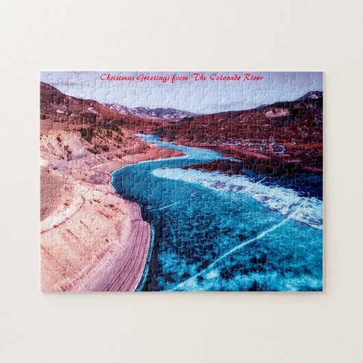 Colorado River. Kerstgroeten Legpuzzel (Horizontaal)