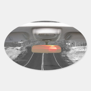 Colorado Road Trip Ovale Sticker