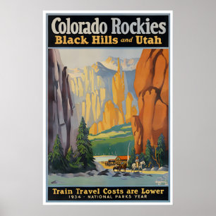 Colorado Rockies Kunst Black Hills Print Utah Reis