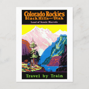 Colorado Rockies Travel Poster Briefkaart