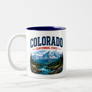 Colorado Rocky Mountain Ontsnapping Tweekleurige Koffiemok
