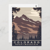 Colorado, Rocky Mountain, Reizen Briefkaart (Voorkant / Achterkant)