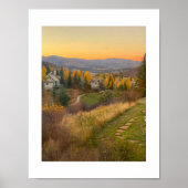 Colorado Rocky Mountain Sunset Design Poster (Devant)