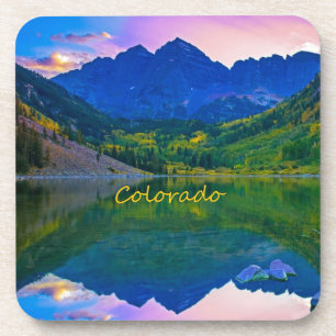 Colorado Rocky Mountains en Lake Bier Onderzetter