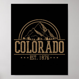 Colorado - Rocky Mountains Gesticht in 1876 Wandel Poster