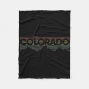 Colorado Rocky Mountains Retro T-shirt skiën Campi Fleece Deken