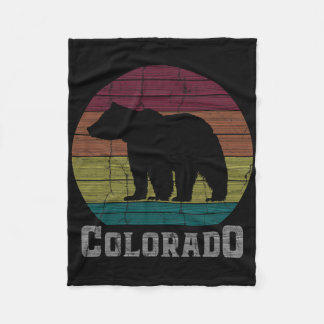 Colorado Rocky Mountains Retro T-shirt Skiën Campi Fleece Deken